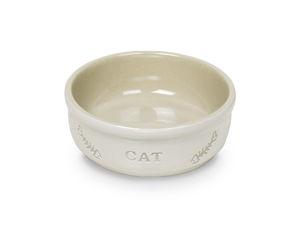 Nobby Cat keramická miska 13,5 cm bílá 250ml 1 balení