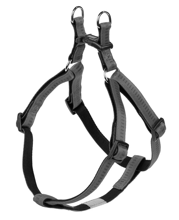Nobby SOFT GRIP postroj nylon S-M 40-56cm / 15mm tmavě šedá 1 balení