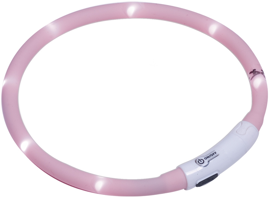 Nobby Led Puppy svítící kroužek silikon růžová 45cm 1 balení