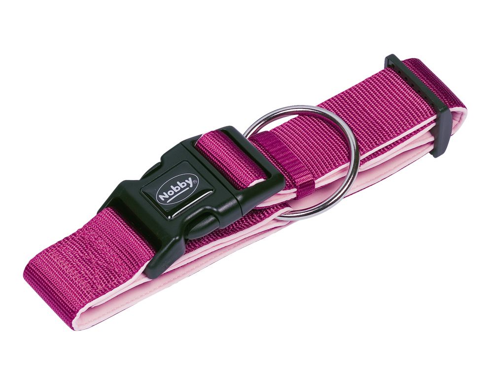 Nobby CLASSIC PRENO extra široký obojek neoprén malina L-XL 40-55cm 1 balení