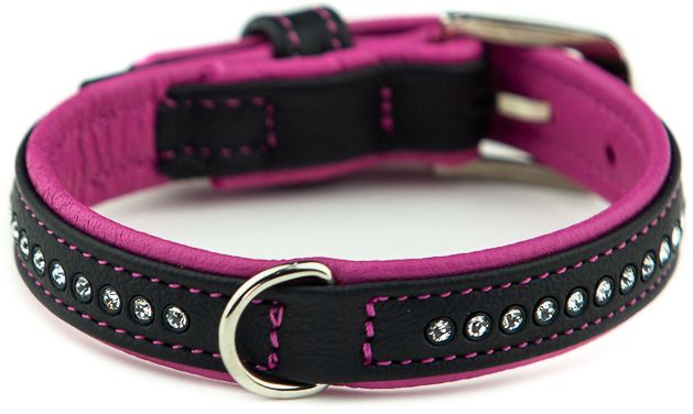 Nobby Pacific Deluxe obojek se Swarovski krystaly XS-S 32cm růžová 1 balení