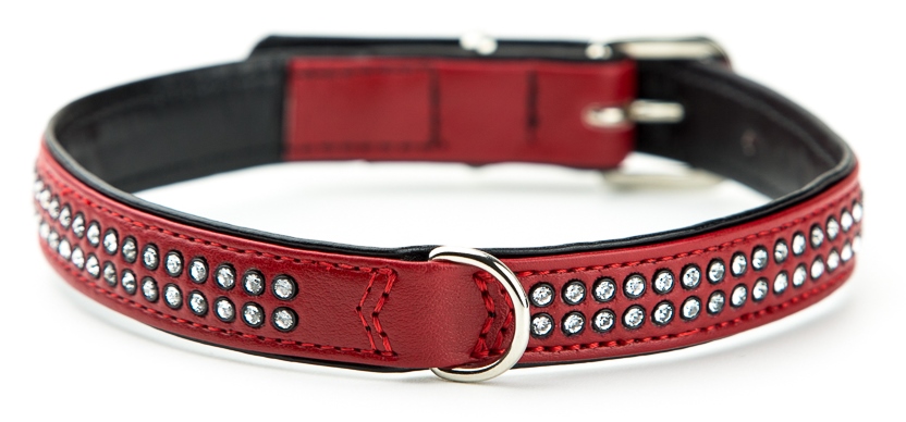 Nobby Crystal obojek se Swarovski krystaly M 47cm červená 1 balení