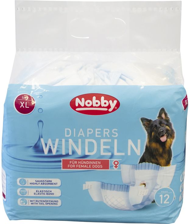 Nobby papírové pleny pro feny XL 40-58cm (12 ks) 1 balení