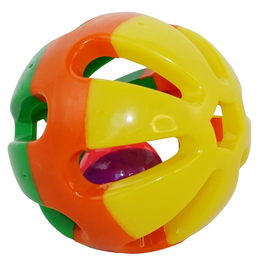 Nobby Plastový míček s rolničkou, Ø 8 cm 1 balení