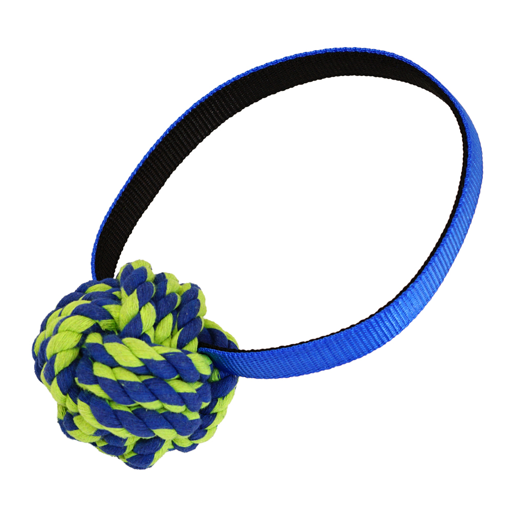 Nobby Lanová hračka, míček s nylonovým poutkem, 25 cm (Ball 8 cm) 1 balení