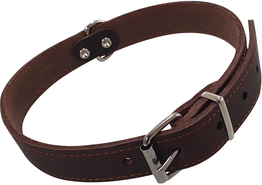 Nobby kožený obojek TABIL vel. L 46-56 cm hnědá 1 balení