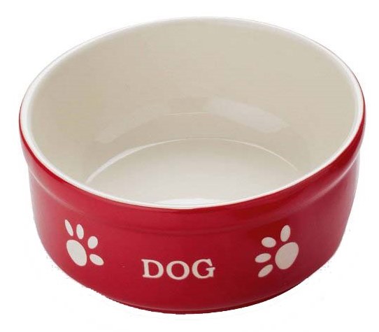Nobby DOG miska červeno-béžová 12,0 x 3,7 cm 130ml 1 balení