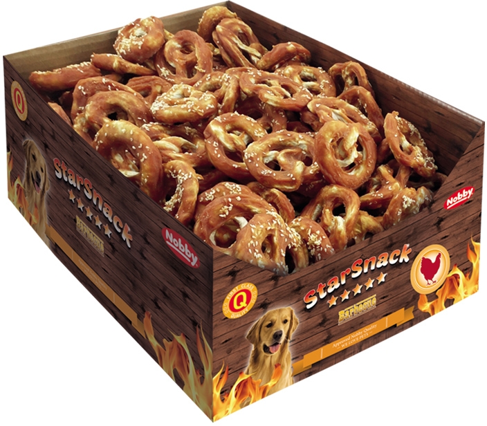 Nobby StarSnack BOX BBQ kuřecí preclíky 6,5cm cca. 200 ks 1 balení
