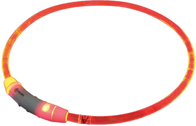 Nobby Starlight svítící obojek ABS plast červená 65cm 1 balení