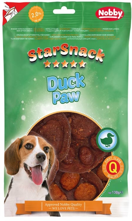 Nobby StarSnack BBQ pamlsky Kachní tlapky 130g 1 balení