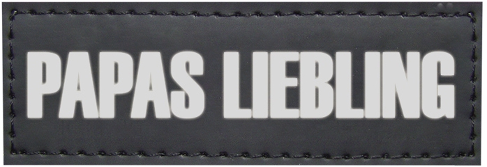 Nobby vyměnitelný nápis PAPAS LIEBLING na postroj Seguro 3x9cm 2ks 1 balení