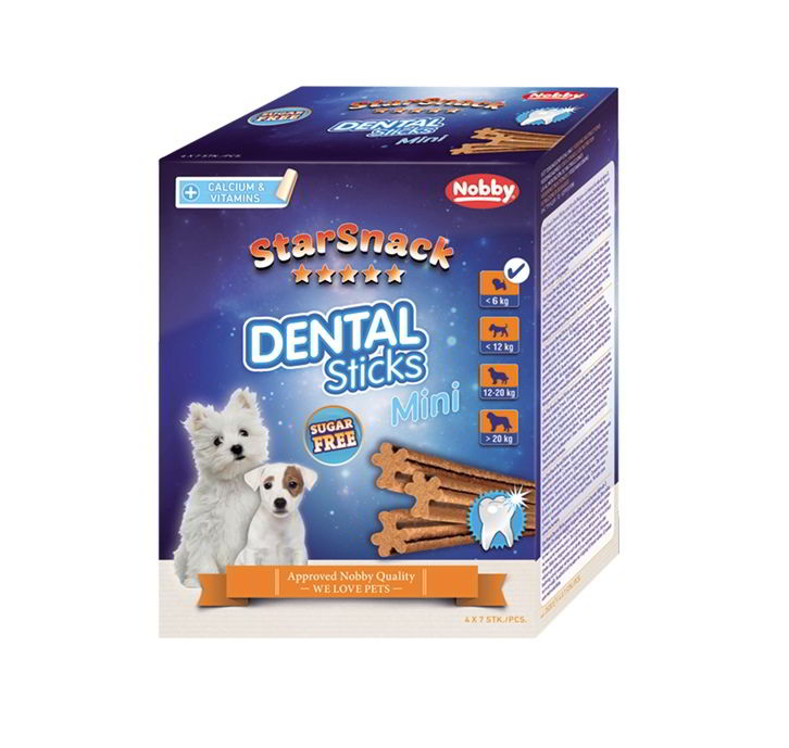 Nobby StarSnack Dental Sticks Mini dentální tyčinky pro psa 28ks / 252g 1 balení