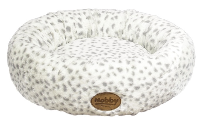 Nobby Alanis donut plyšový pelíšek leopard šedá 45cm 1 balení