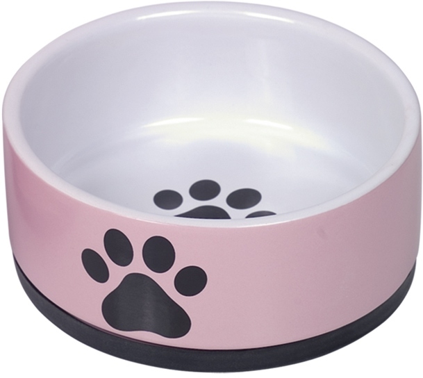 Nobby keramická miska PAW s protiskluzem růžová 14 x 6,5 cm / 0,4 l 1 balení