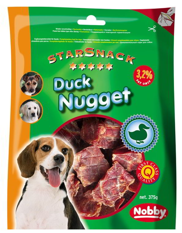 Nobby StarSnack Duck Nugget kachní nugetky 375g 1 balení