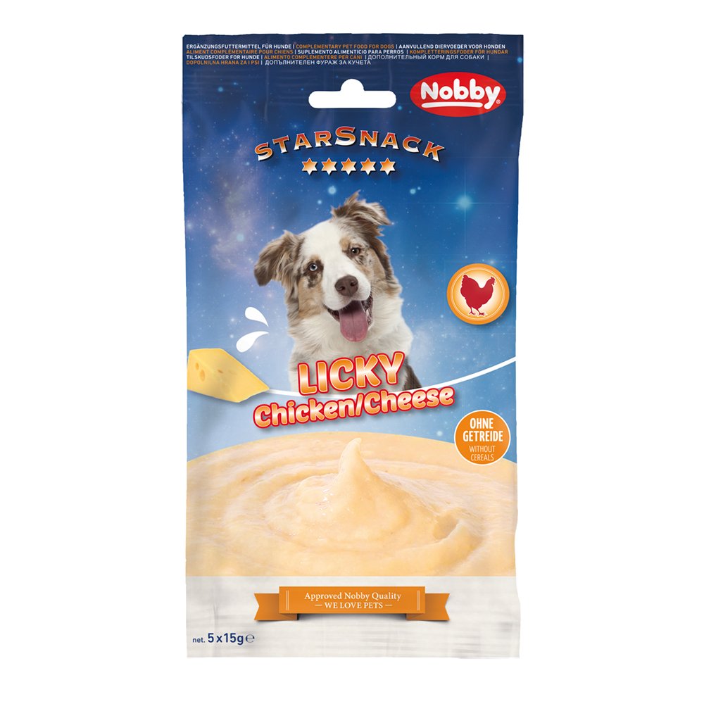 Nobby StarSnack LICKY Dog Kuře a sýr 5 x 15 g 1 balení