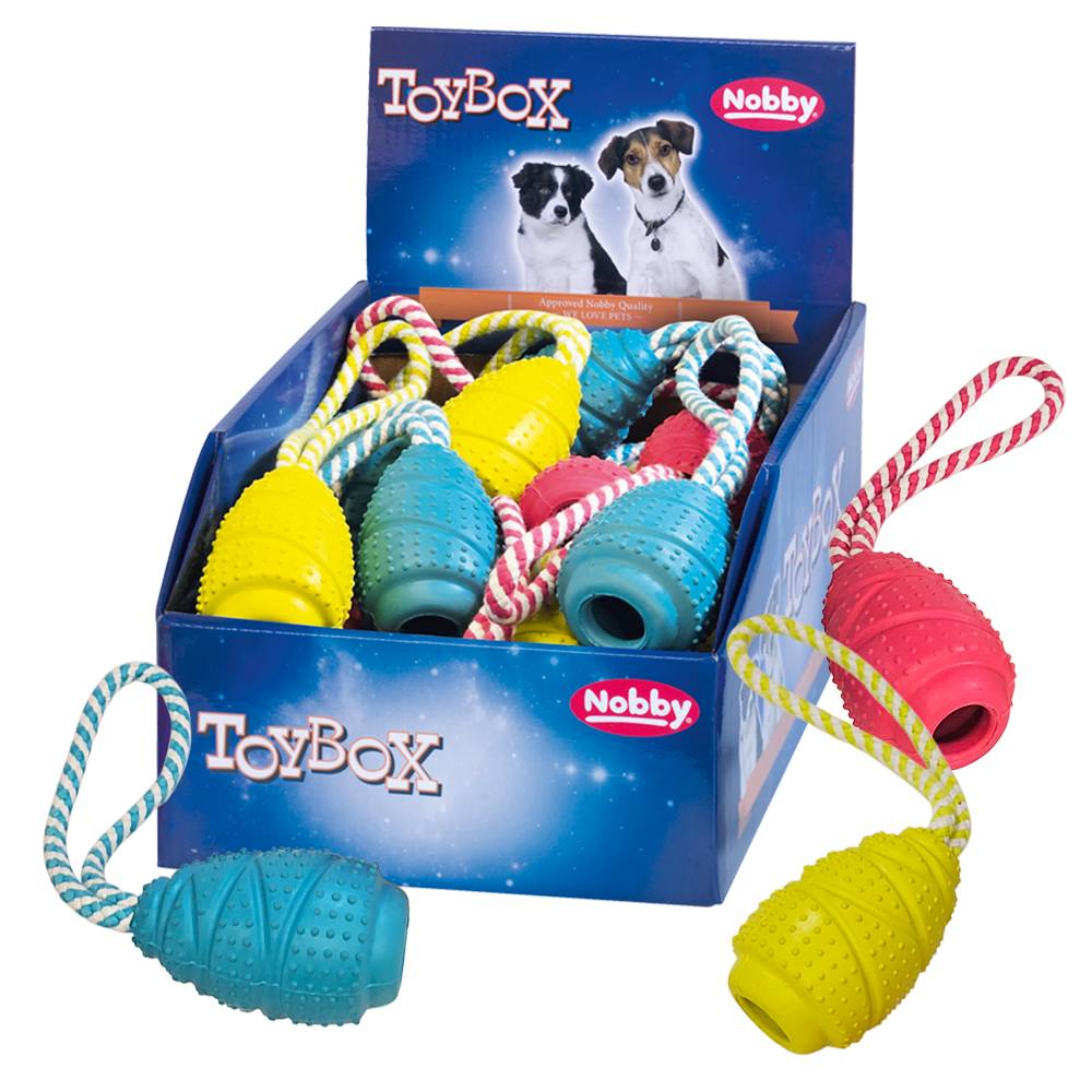 Nobby TOYBOX Gumový Jumper s lanem 16 ks / 9 x 16 cm 1 balení