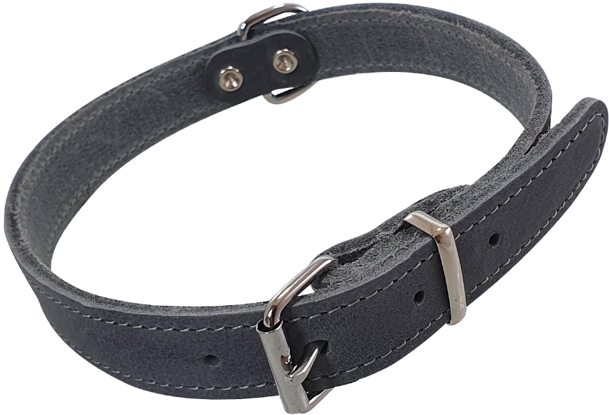 Nobby kožený obojek TABIL vel. M 38-44 cm šedá 1 balení