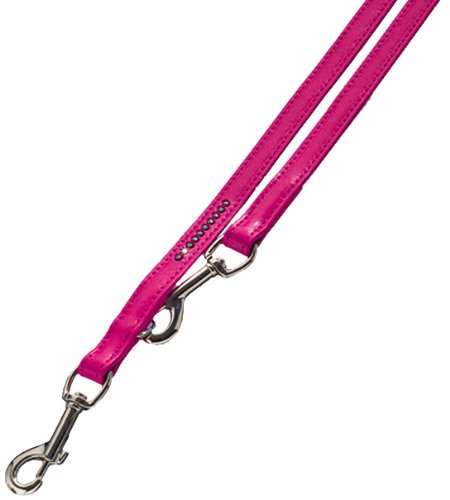 Nobby Crystal vodítko zdobené Swarovski S-M 200cm / 12mm fuchsiová 1 balení