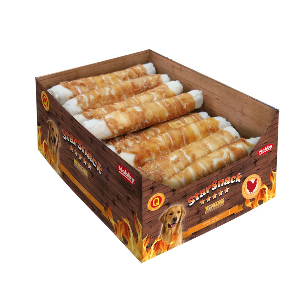 Nobby StarSnack BBQ BOX tyčky s kuřetem XXL cca. 4,1 kg/27x4 cm/23 ks 1 balení