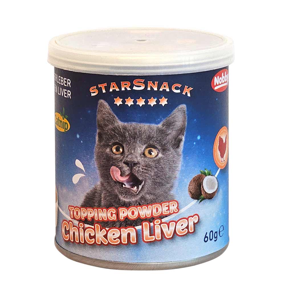 Nobby StarSnack TOPPING POWDER Chicken Liver with Catnip 60 g 1 balení