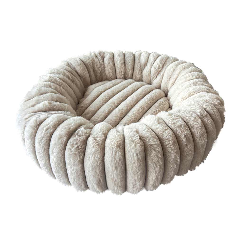 Nobby Komfortní pelíšek donut STRIPE, krémová, d x š x v: Ø 70 cm x 15 cm 1 balení