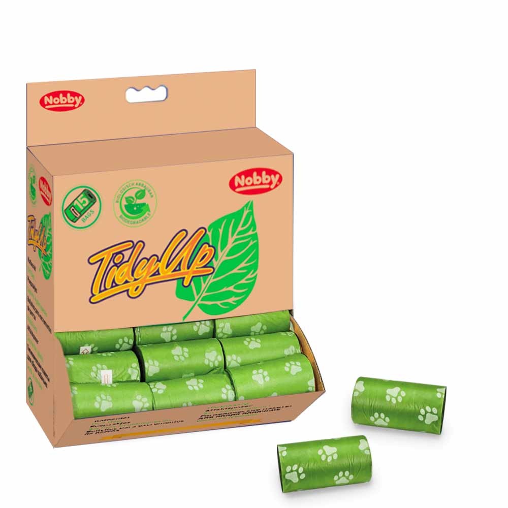 Nobby TidyUp Poop sáčky biologicky odbouratelné 42 rolí s 15 sáčky zelená 1 balení