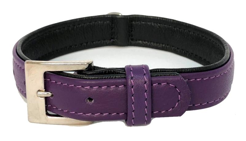 Nobby South obojek NAPPA kůže XS-S 32cm fialová 1 balení