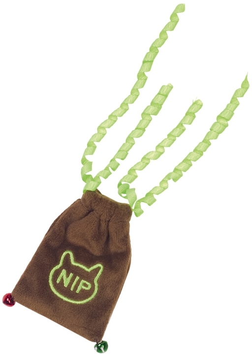 Nobby hračka pro kočky plyšový váček s doplnitelným catnipem a rolničkami 9/20 cm 1 balení