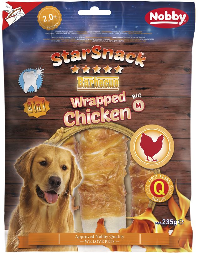 Nobby StarSnack BBQ Wrapped Chicken M pamlsky 15cm 235g 1 balení