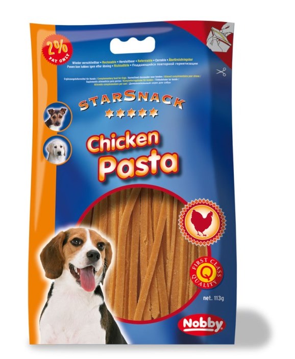 Nobby StarSnack Chicken Pasta kuřecí nudličky 113g 1 balení
