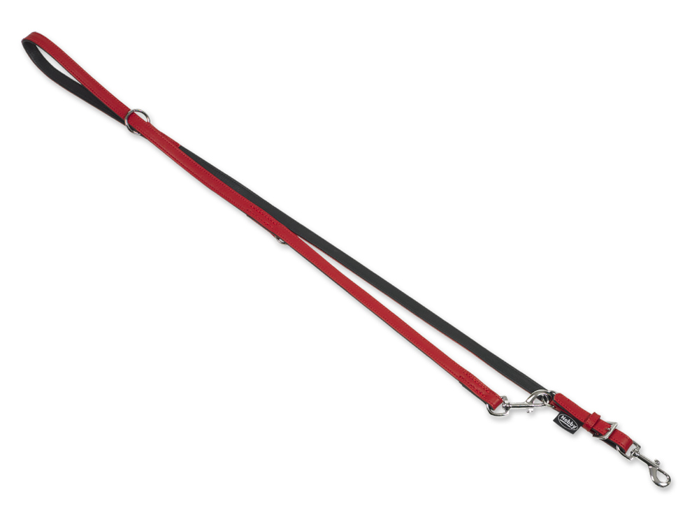 Nobby SOUTH přepínací vodítko nappa kůže červená S-M 2m 14mm 1 balení