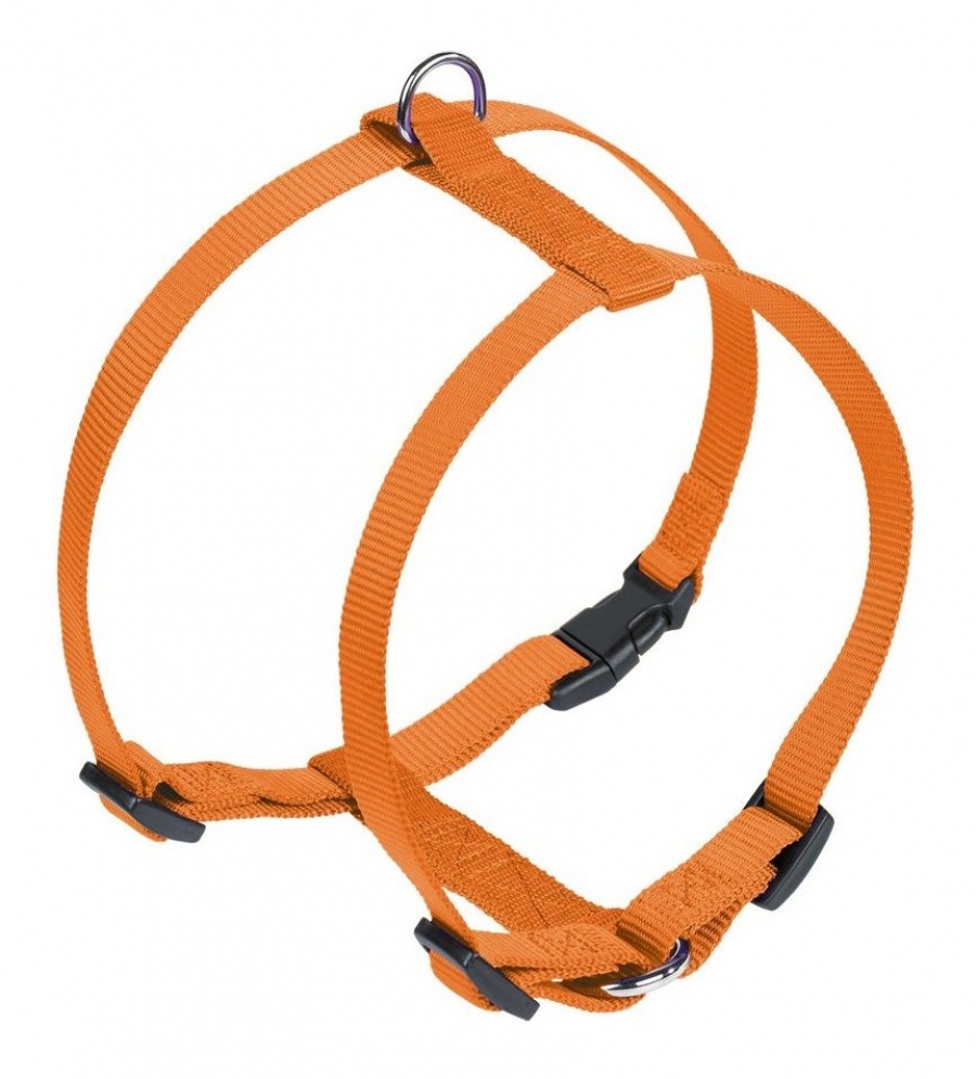 Nobby CLASSIC postroj nylon S-M 30-50cm / 15mm oranžová 1 balení