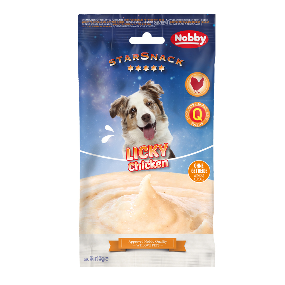 Nobby Starsnack Licky Dog Chicken 5x15g 1 balení