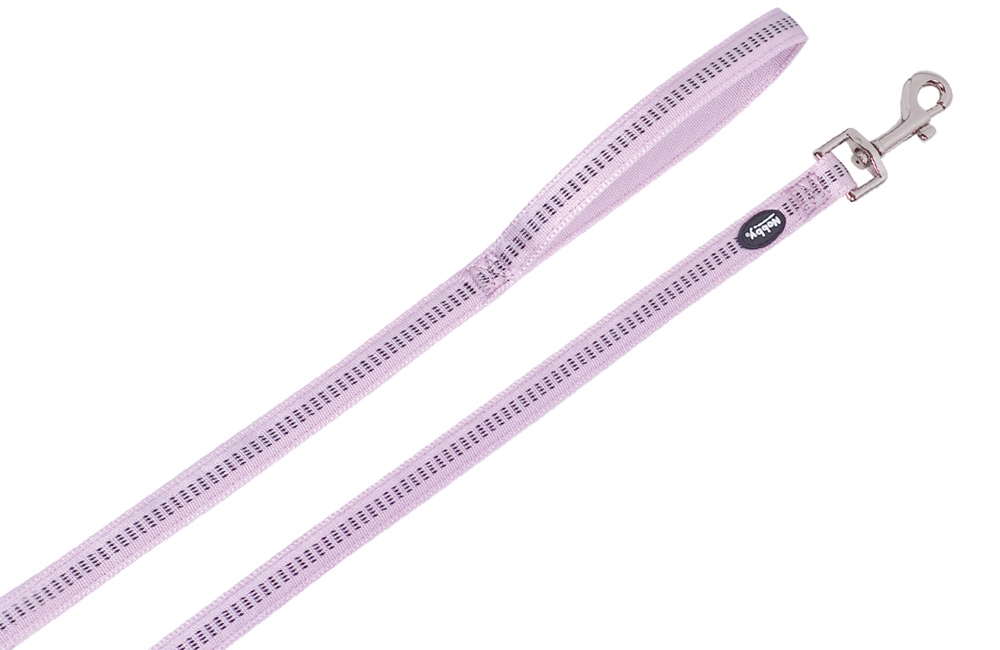 Nobby SOFT GRIP vodítko nylon S 120cm / 15mm šeříková 1 balení