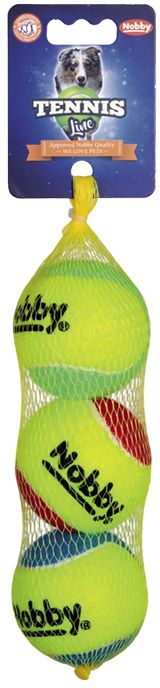 Nobby Tennis Line hračka tenisový míček barevný 6,5 cm 3ks 1 balení