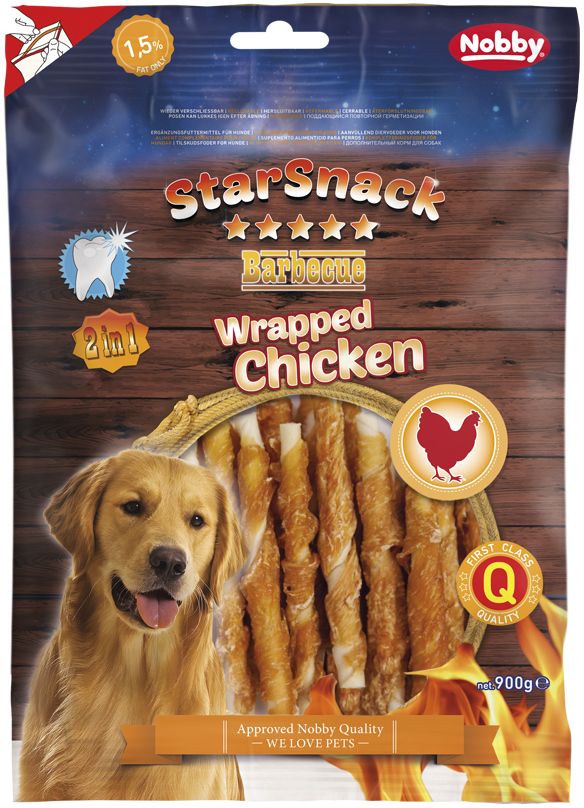 Nobby StarSnack BBQ Wrapped Chicken pamlsky 900g 1 balení