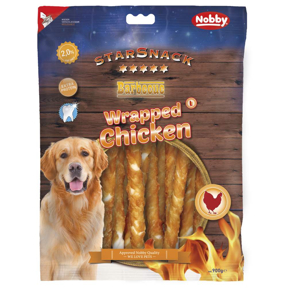 Nobby StarSnack BBQ tyčky s kuřetem L 25 cm 900 g 1 balení