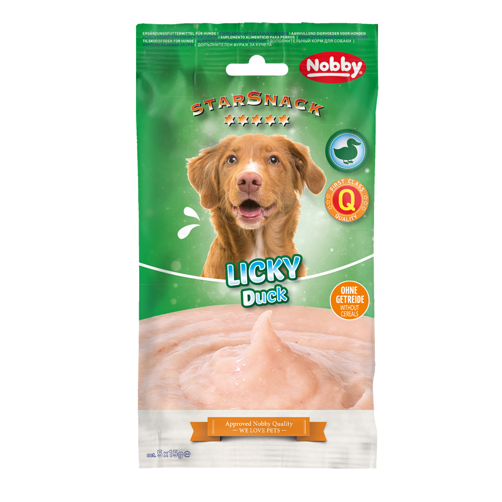 Nobby Starsnack Licky Dog Duck 5x15g 1 balení