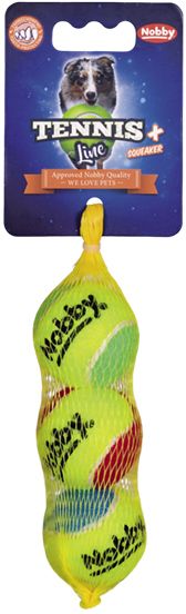 Nobby Tennis Line hračka tenisový míček barevný XS 4,5cm 3ks 1 balení