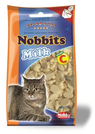 Nobby StarSnack Nobbits mléčné pamlsky pro kočku 75g 1 balení