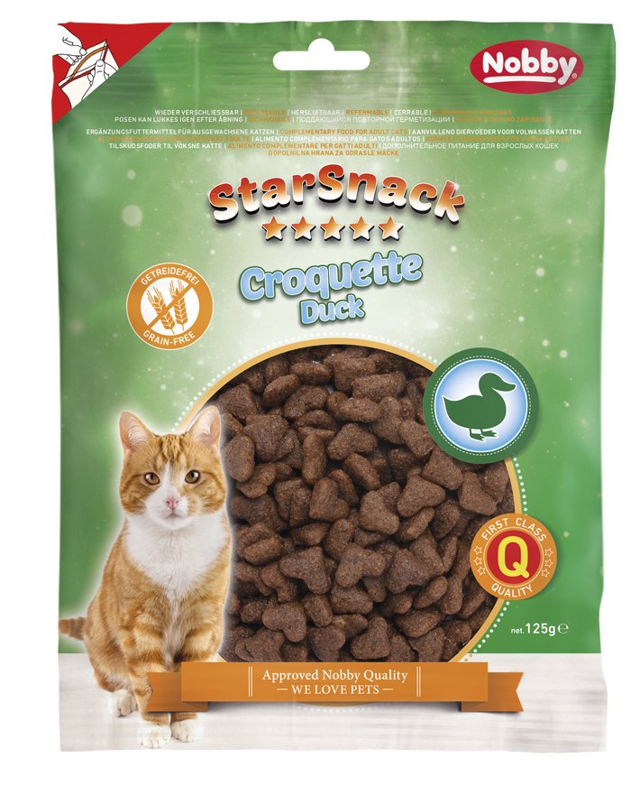 Nobby StarSnack Cat Croquette Duck funkční pamlsky 125g 1 balení