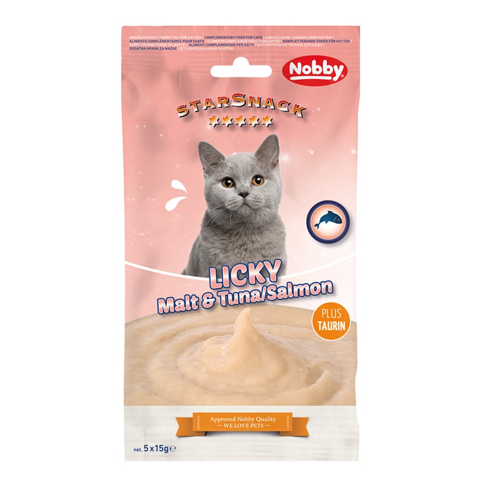 Nobby StarSnack LICKY Cat Krém slad a tuňák/losos 5 x 15 g 1 balení