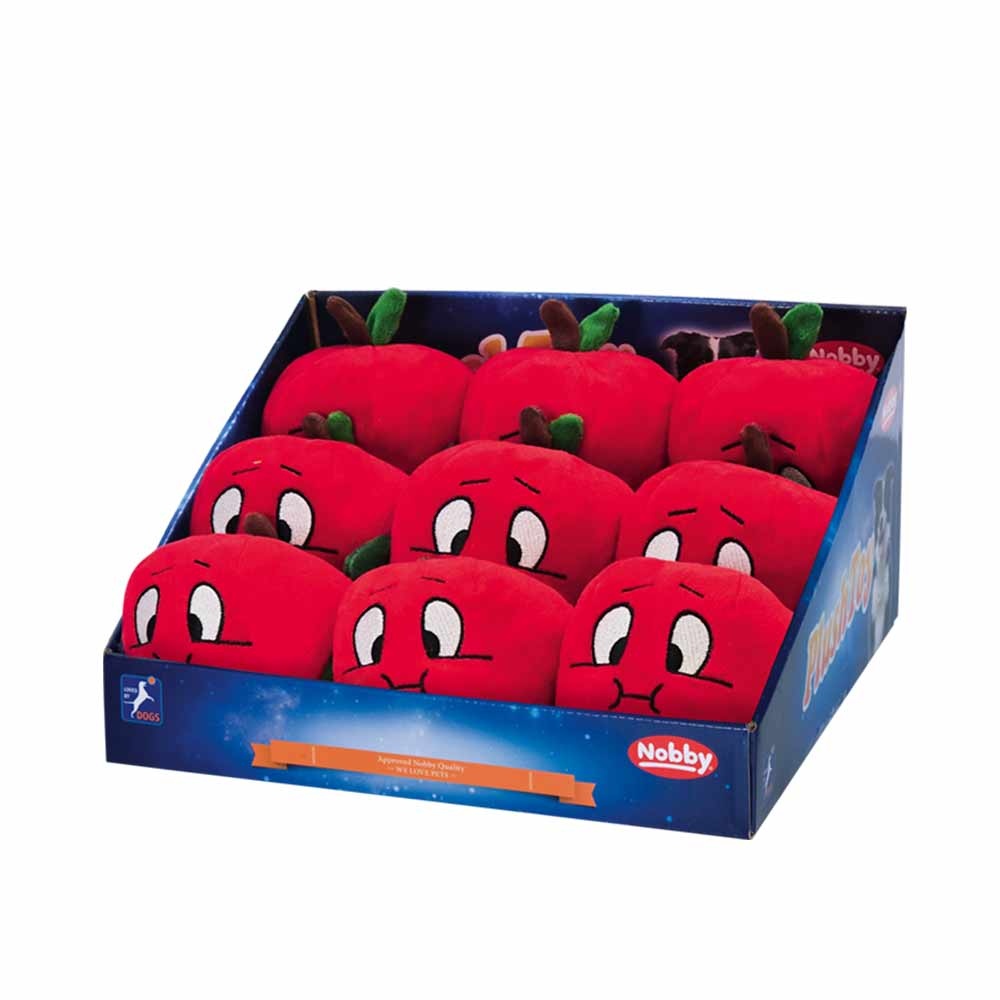 Nobby TOYBOX hračka Plyšové jablko 9 ks / 17 cm 1 balení