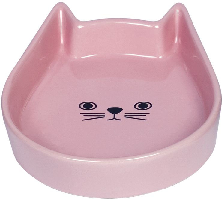 Nobby Kitty Face keramická miska pro kočku růžová 13x16x3cm 1 balení