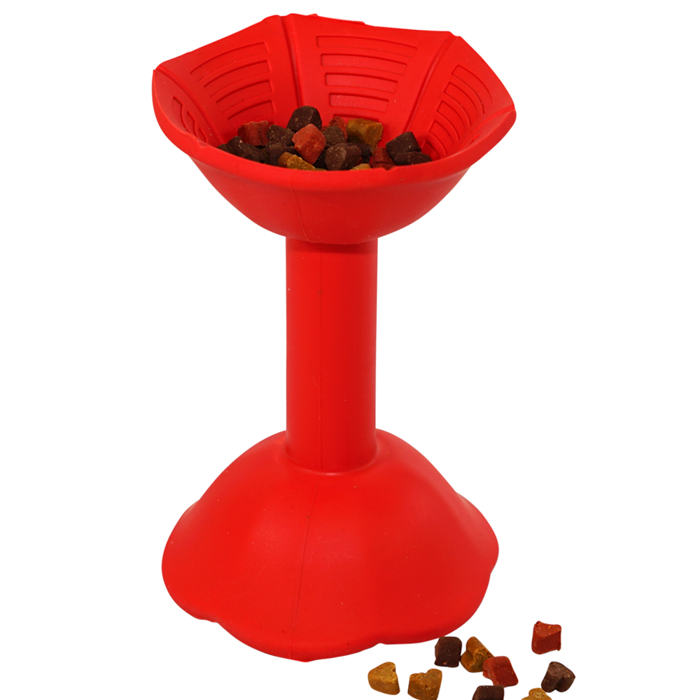 Nobby Plnogumový míček FLEX, červená, Ø 9 cm / 15,5 cm 1 balení