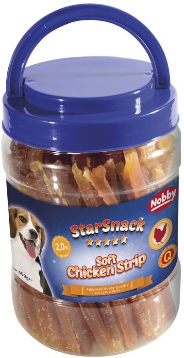 Nobby StarSnack pamlsek kyblík kuřecí pásky 450g 1 balení