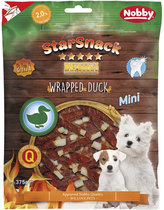 Nobby StarSnack Wrapped Duck MINI pamlsky pro psy 375g 1 balení