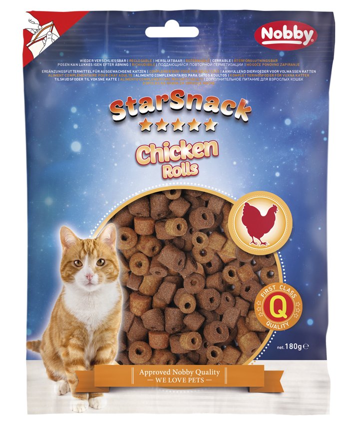Nobby StarSnack Cat Chicken Rolls pamlsky 180g 1 balení