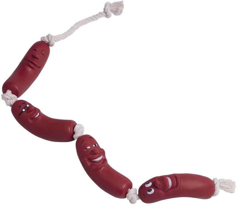 Nobby Classic hračka pro psy párky na laně vinyl 75 cm 1 ks 1 balení